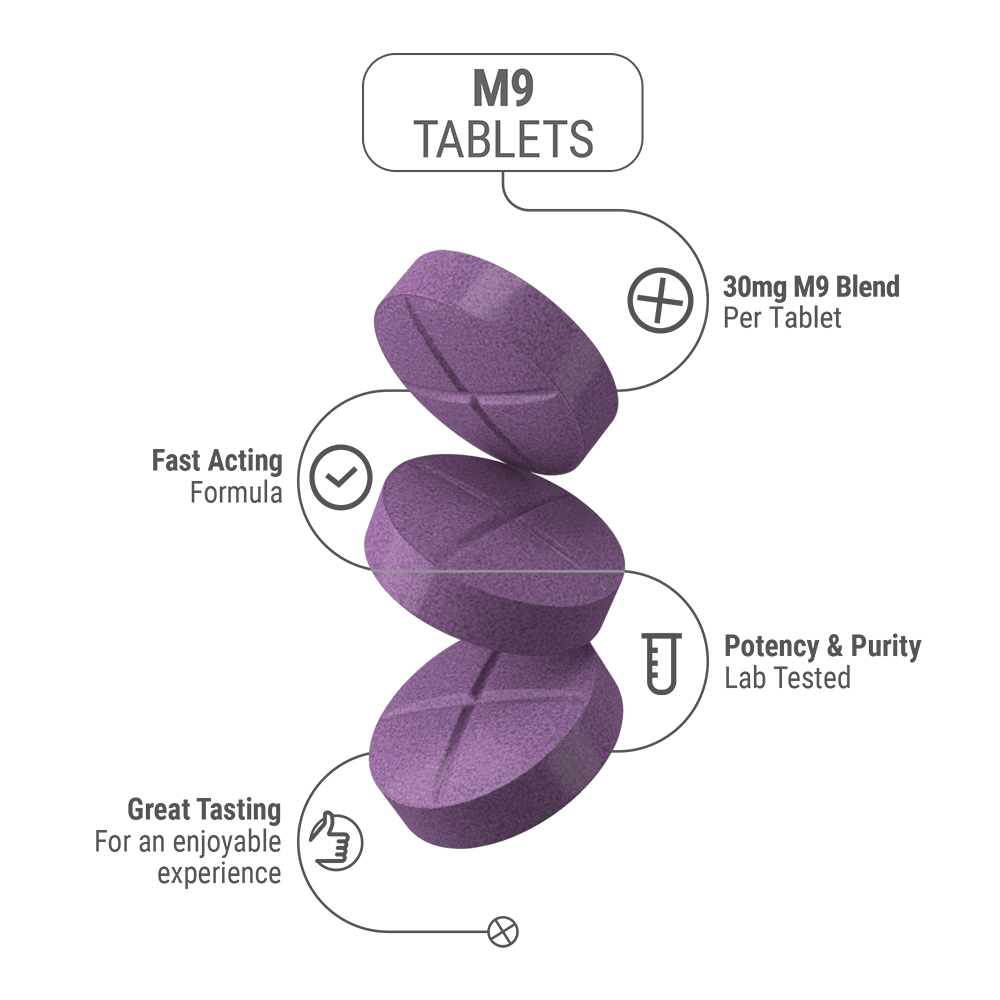 30mg M9 Blend Tablets - Grape - 5