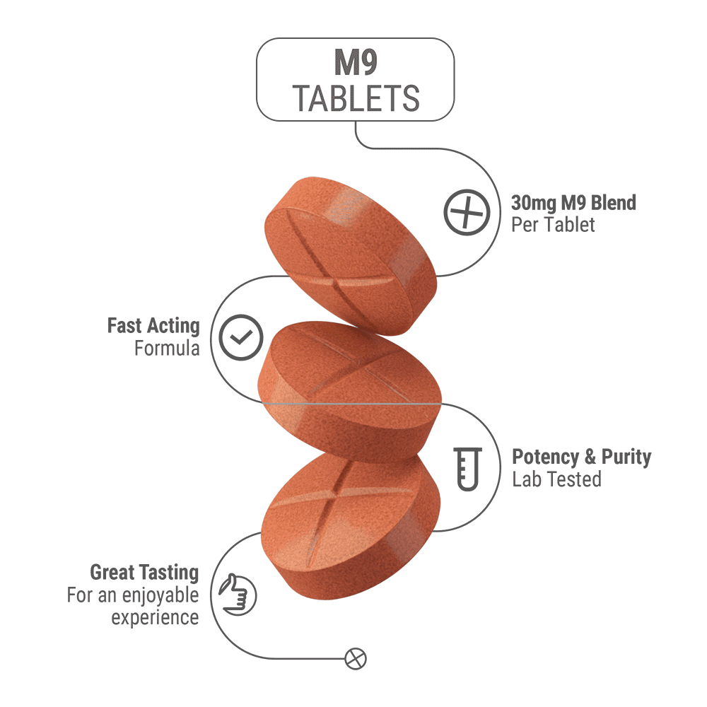 30mg M9 Blend Tablets - Peach - 5