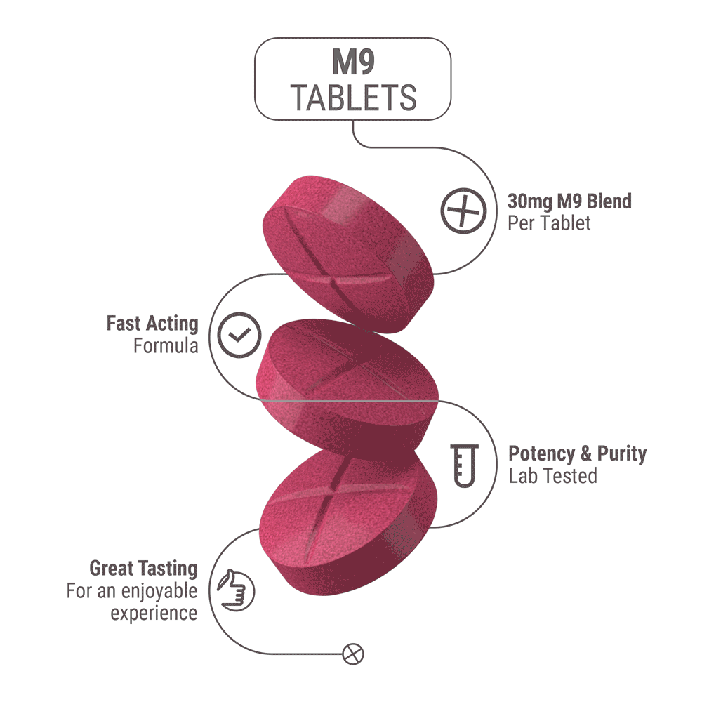 30mg M9 Blend Tablets - Strawberry - 5