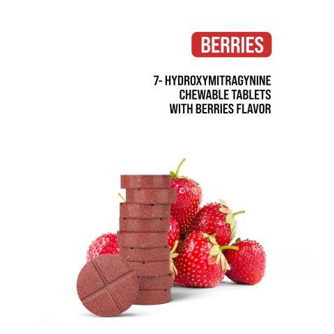 90mg 7-Hydroxy Tablets - Berries - Thumbnail 5