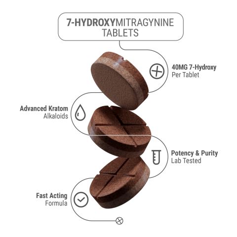 40mg 7-Hydroxy Tablets - Caramel - Thumbnail 3