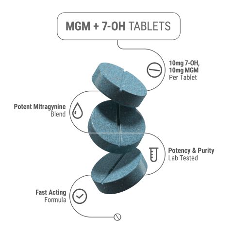 20mg 7OH & MGM-15 Tablets - Unflavored - Thumbnail 4