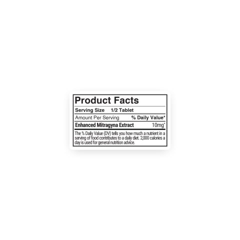 20mg Enhanced Mitragyna Extract Tablets - Unflavored - Thumbnail 11