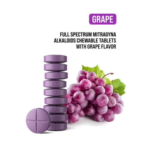30mg Full Spectrum Mitragyna Alkaloids Tablets - Grape - Thumbnail 4