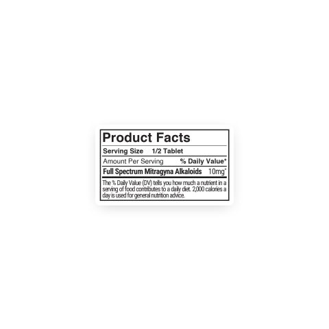 20mg Full Spectrum Mitragyna Alkaloids Tablets - Pineapple - Thumbnail 11