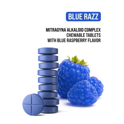 30mg Mitragyna Alkaloid Complex Tablets - Blue Razz - Thumbnail 4