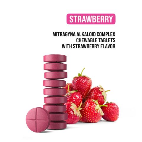 30mg Mitragyna Alkaloid Complex Tablets - Strawberry - Thumbnail 4